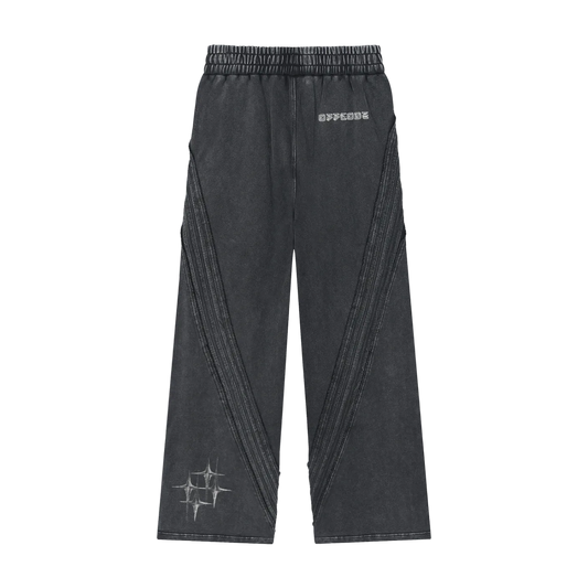 Snow Washed Tape Raw Edge Sweatpants