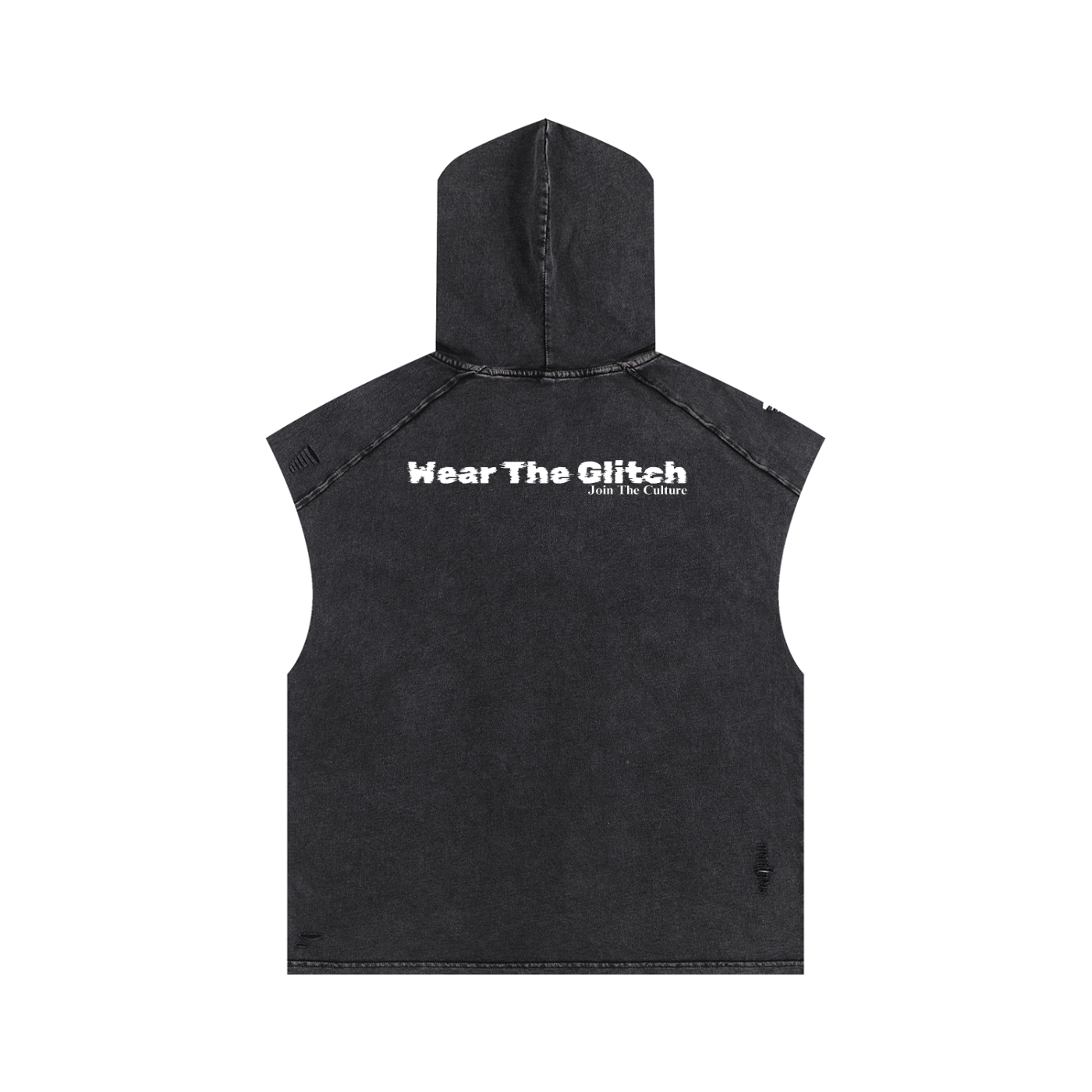Snow Washed Boxy Hooded Tank Top