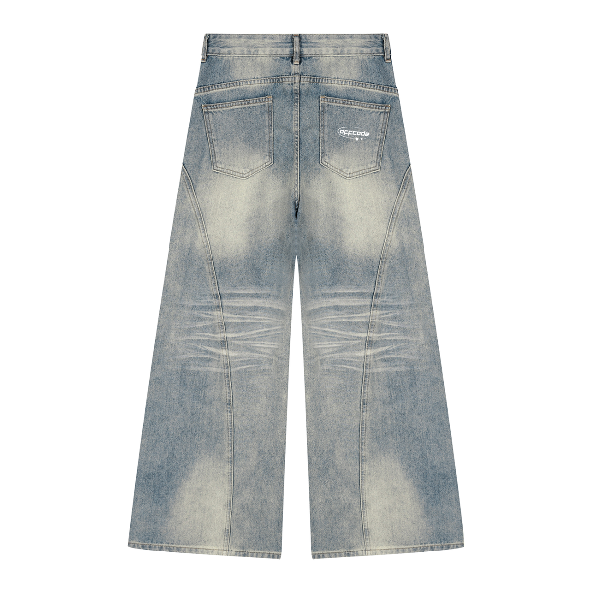 Women’s Vintage Wash Wide Leg Denim Jeans
