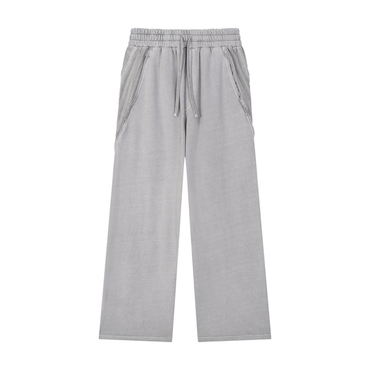 Snow Washed Tape Raw Edge Sweatpants