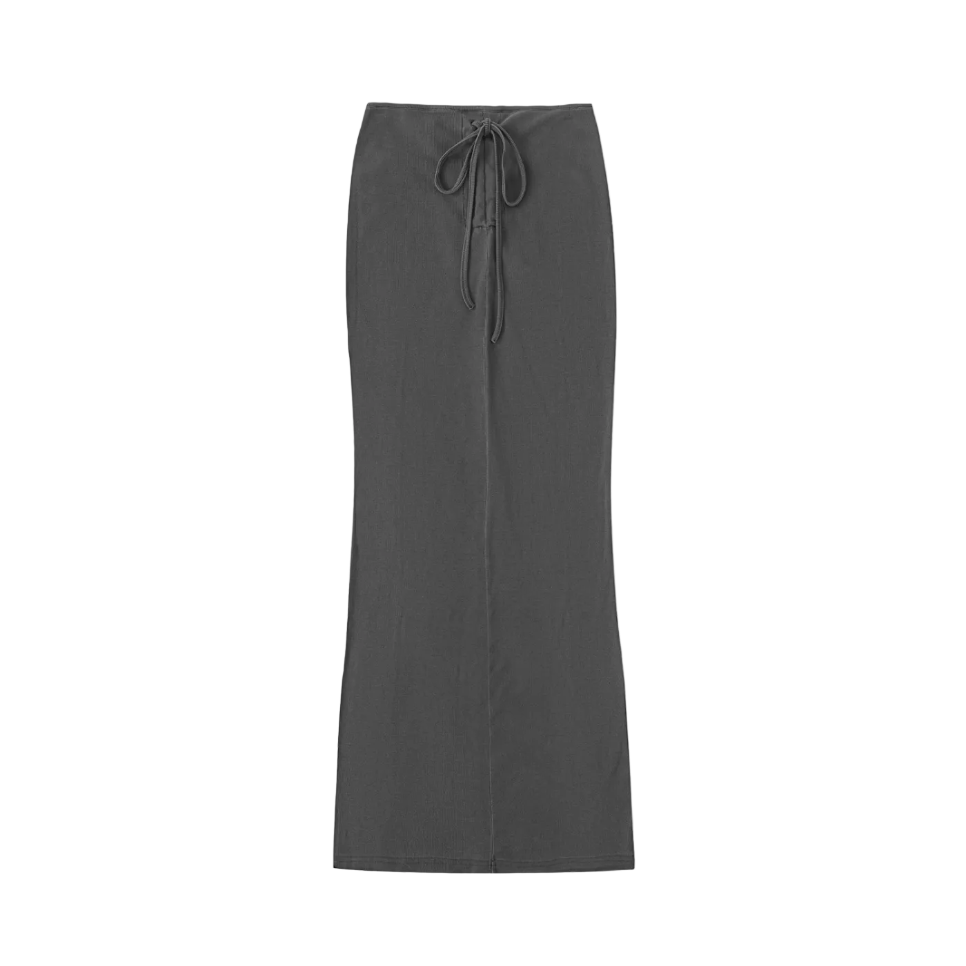 Dyed Washed Drawstring Maxi Skirt