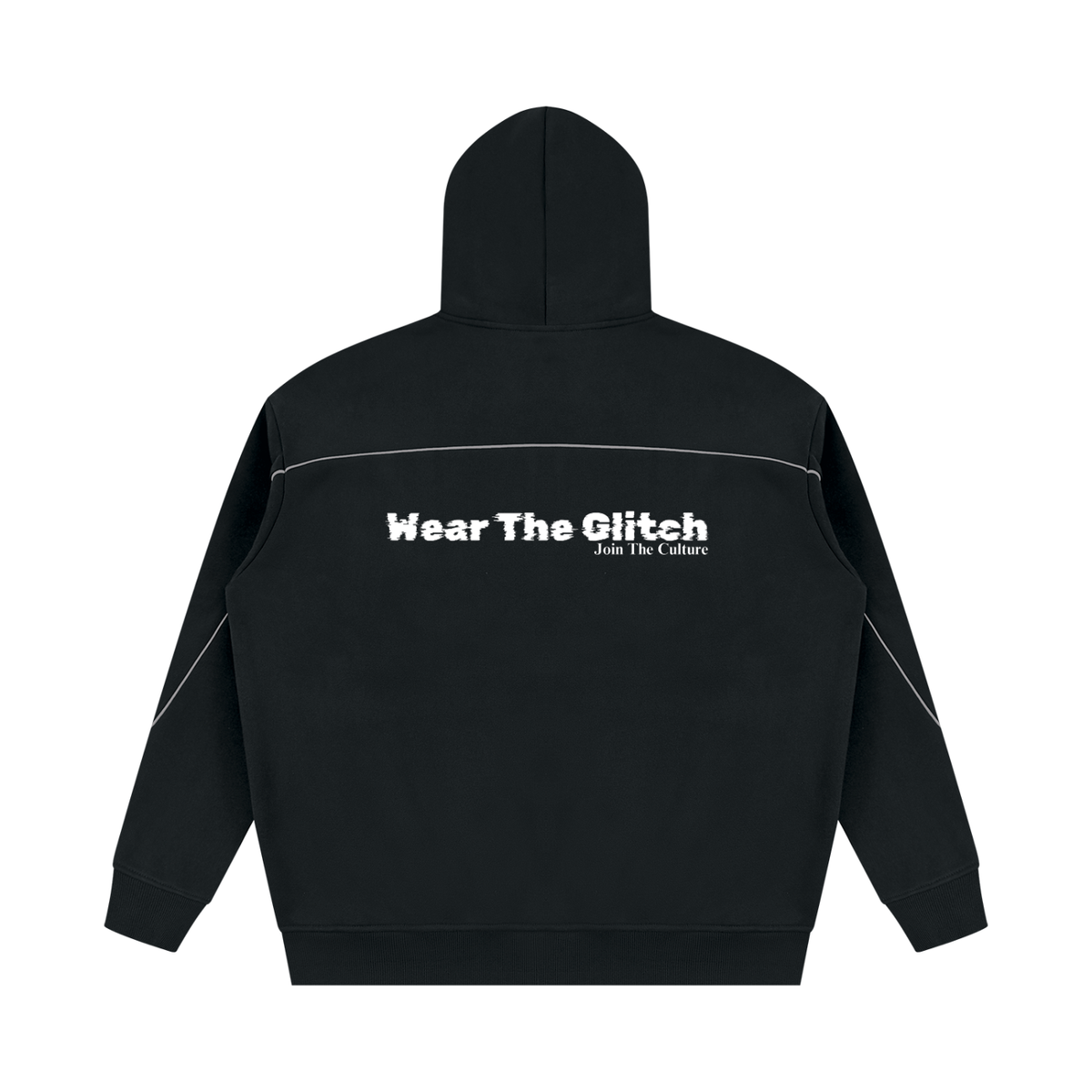 Unisex Oversized Piping Fleece Hoodie