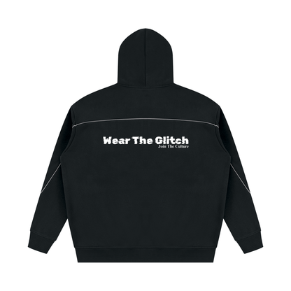 Unisex Oversized Piping Fleece Hoodie