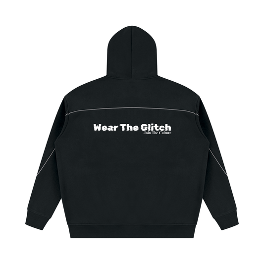 Unisex Oversized Piping Fleece Hoodie