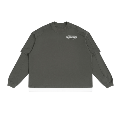 Unisex Paneled Layer Color Block T-Shirt