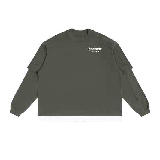 Unisex Paneled Layer Color Block T-Shirt