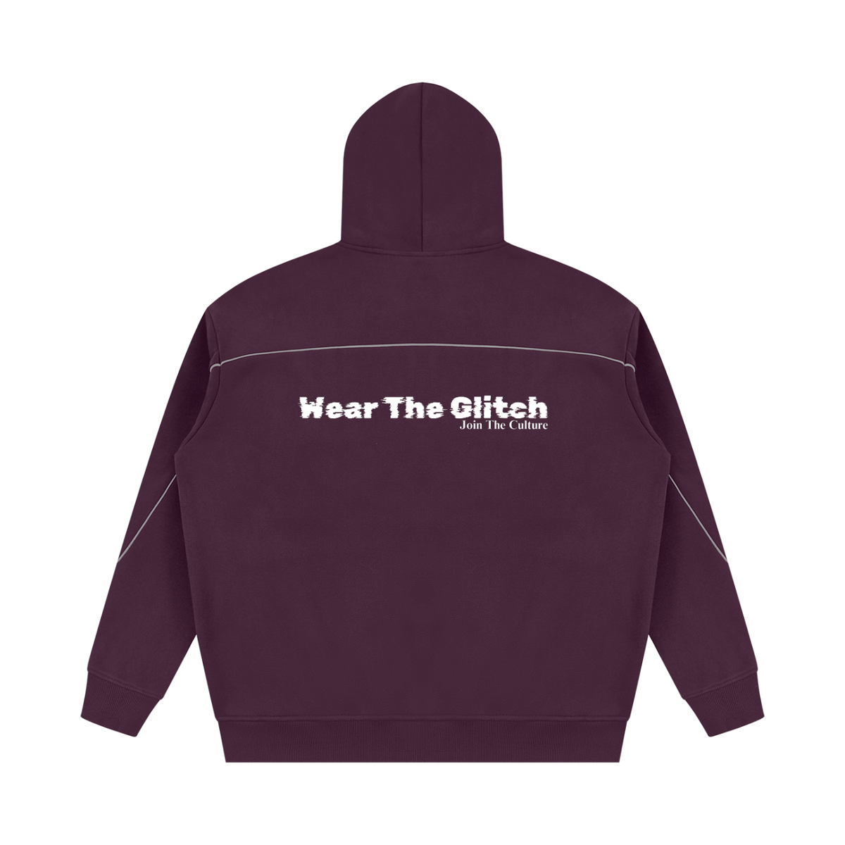 Unisex Oversized Piping Fleece Hoodie
