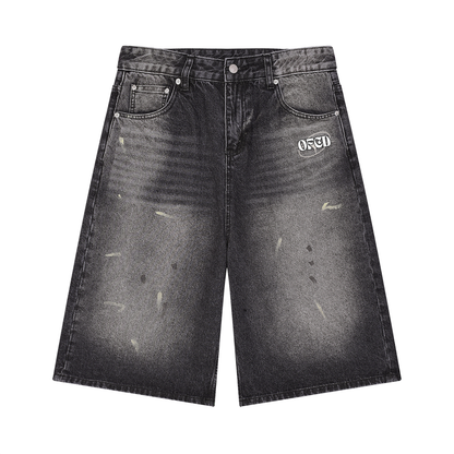 Men’s Vintage Wash Wide Leg Denim Jorts