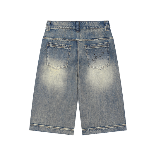 Vintage Wash Baggy Denim Jorts