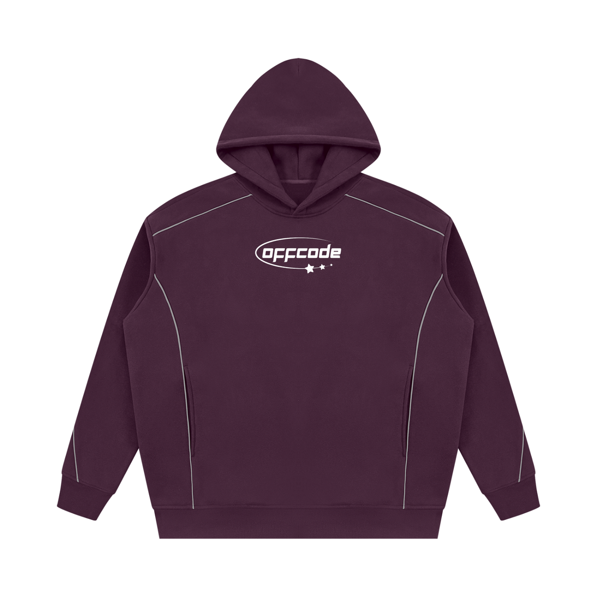 Unisex Oversized Piping Fleece Hoodie