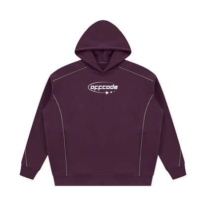 Unisex Oversized Piping Fleece Hoodie