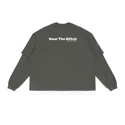 Unisex Paneled Layer Color Block T-Shirt