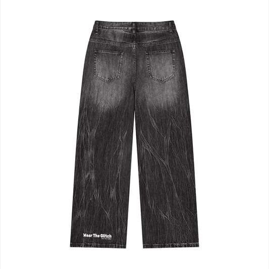 Men’s Vintage Wash Wide Leg Jeans