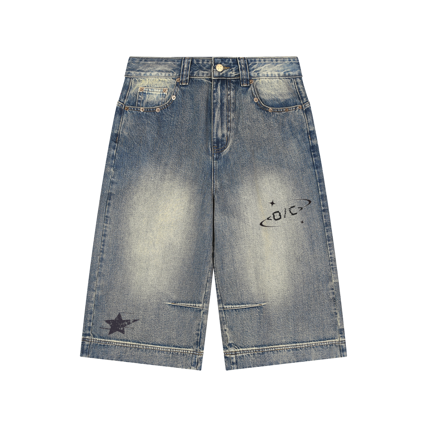 Vintage Wash Baggy Denim Jorts