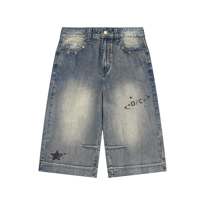 Vintage Wash Baggy Denim Jorts
