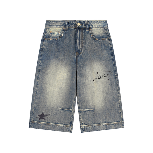Vintage Wash Baggy Denim Jorts