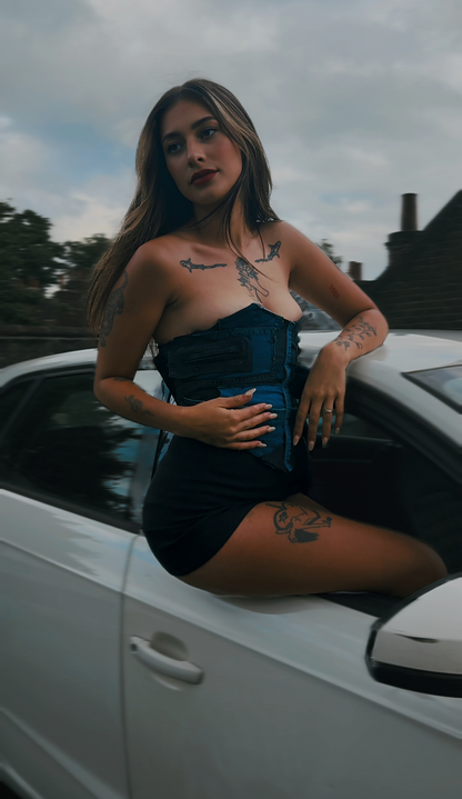 Reworked Denim Corset