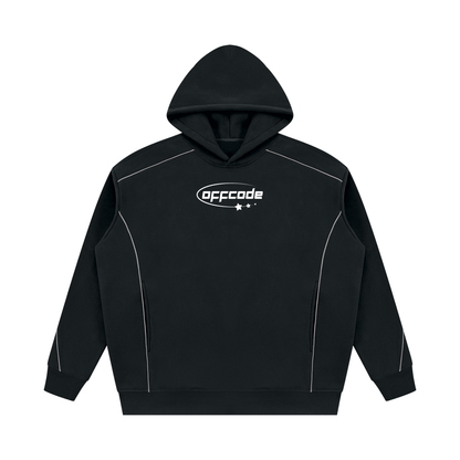 Unisex Oversized Piping Fleece Hoodie