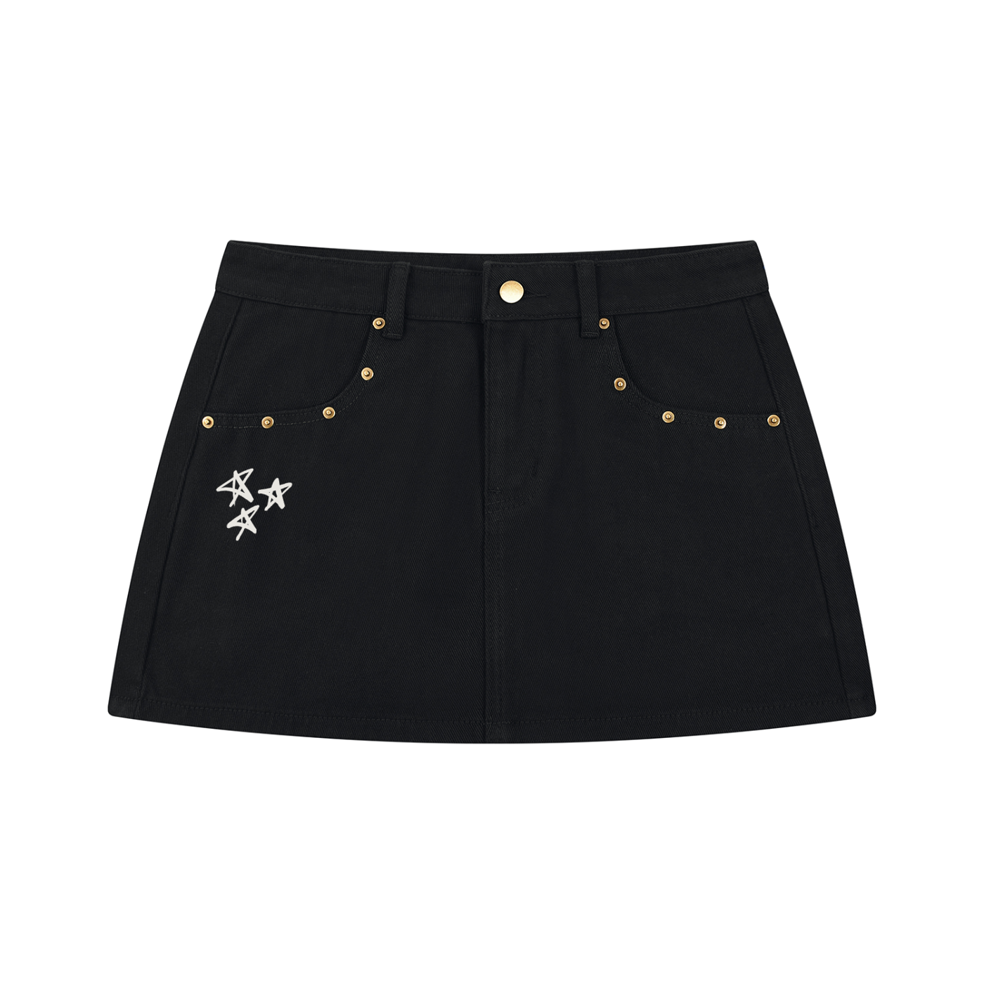 Women's Studded Denim Mini Skirt