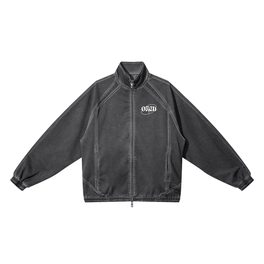 Unisex Vintage Wash Full Zip Mesh Jacket
