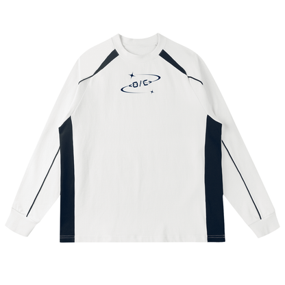 Contrast Panel Raglan Sweatshirt