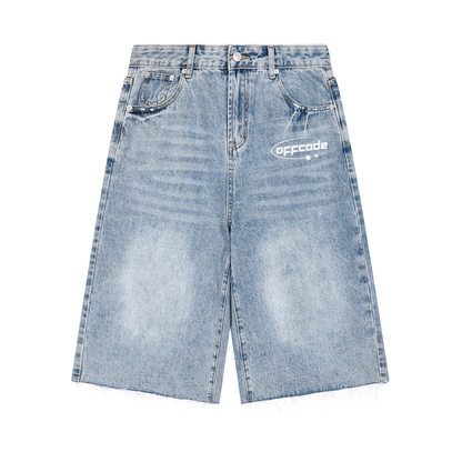 Wide Leg Denim Jorts