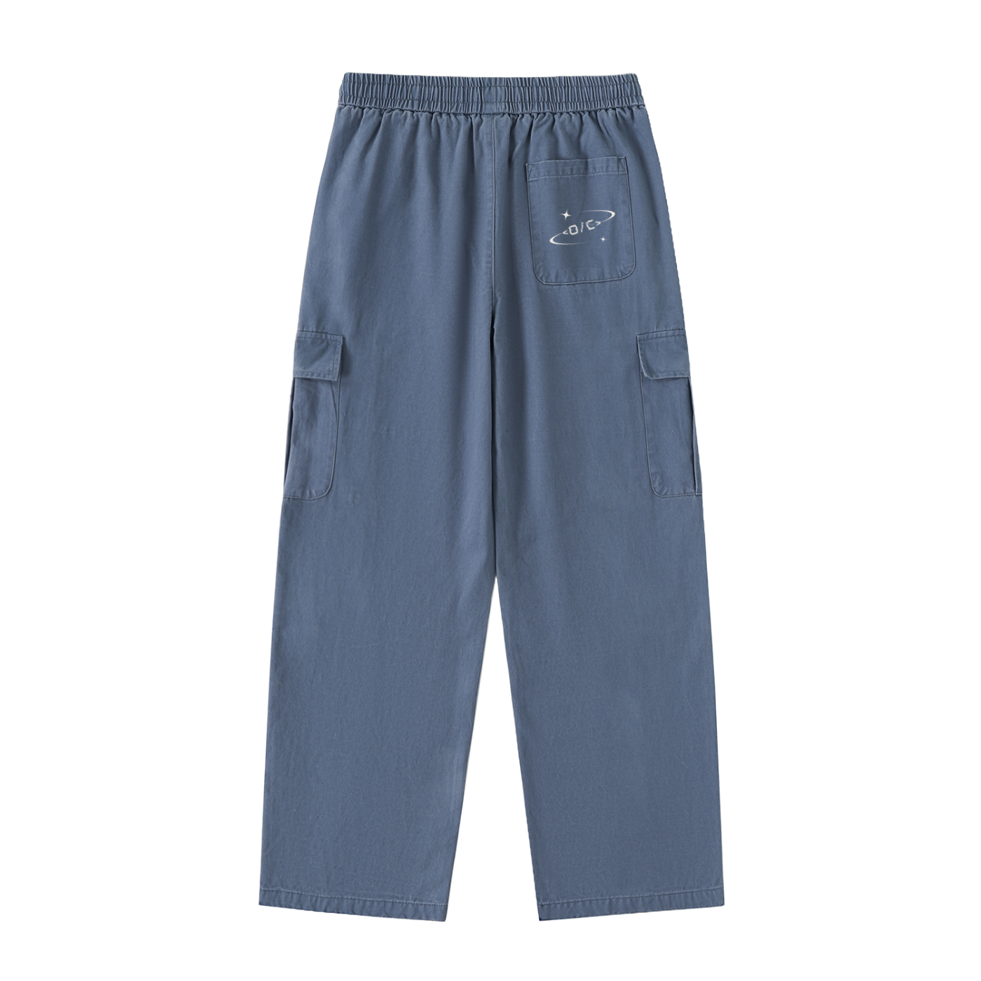 Drawstring Waist Straight-Leg Cargo Pants