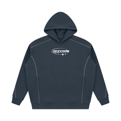 Unisex Oversized Piping Fleece Hoodie