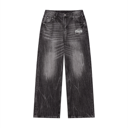 Men’s Vintage Wash Wide Leg Jeans