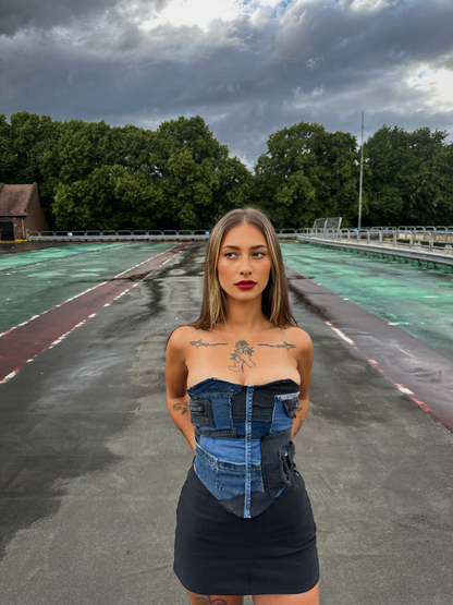 Reworked Denim Corset