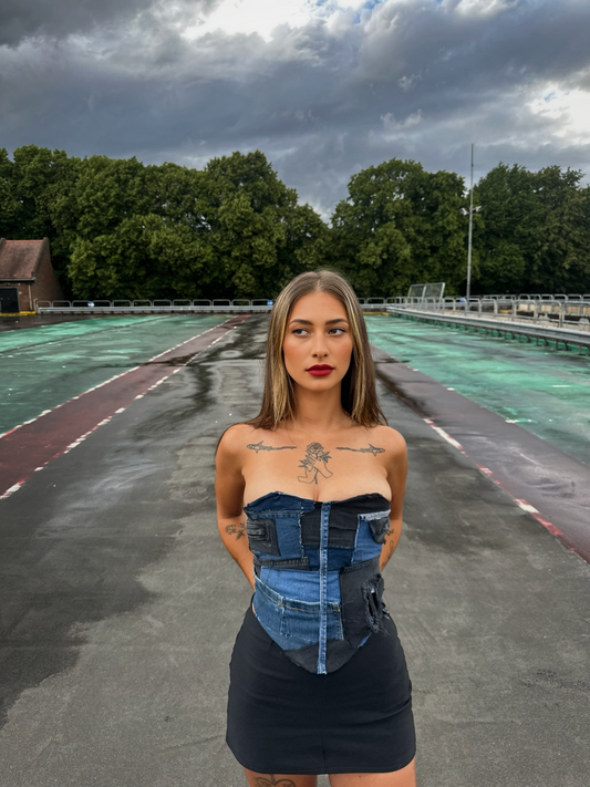 Reworked Denim Corset