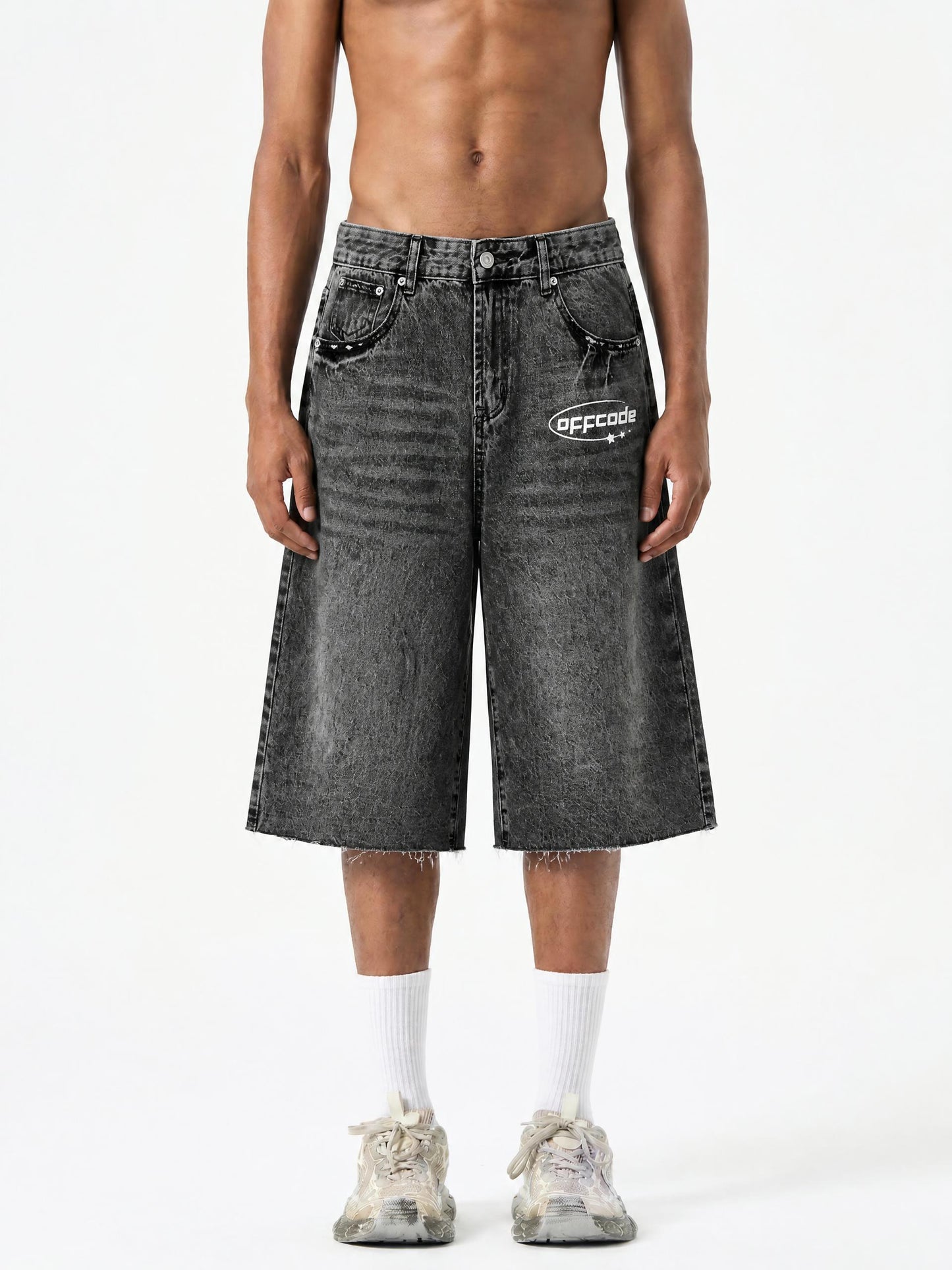Wide Leg Denim Jorts