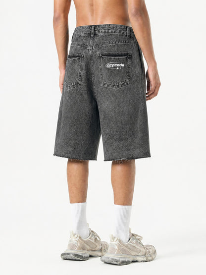 Wide Leg Denim Jorts
