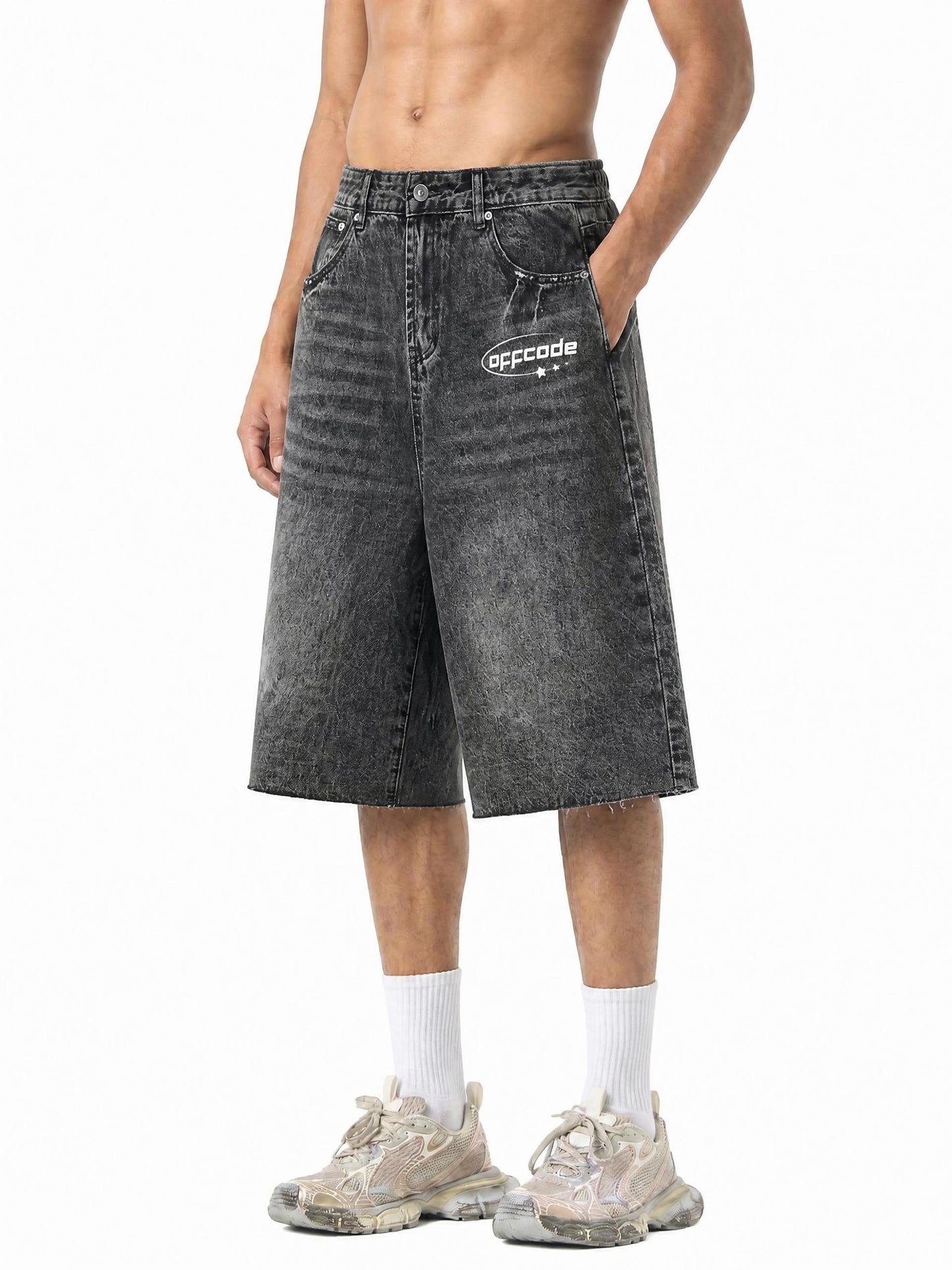 Wide Leg Denim Jorts