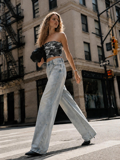 Camo Cropped Tube Top