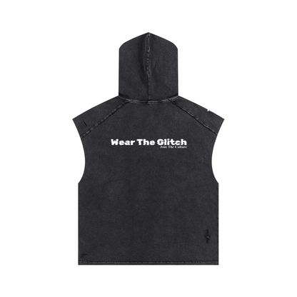 Snow Washed Boxy Hooded Tank Top