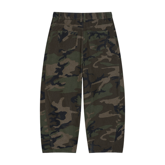 Men’s Camo Barrel Leg Cargo Pants