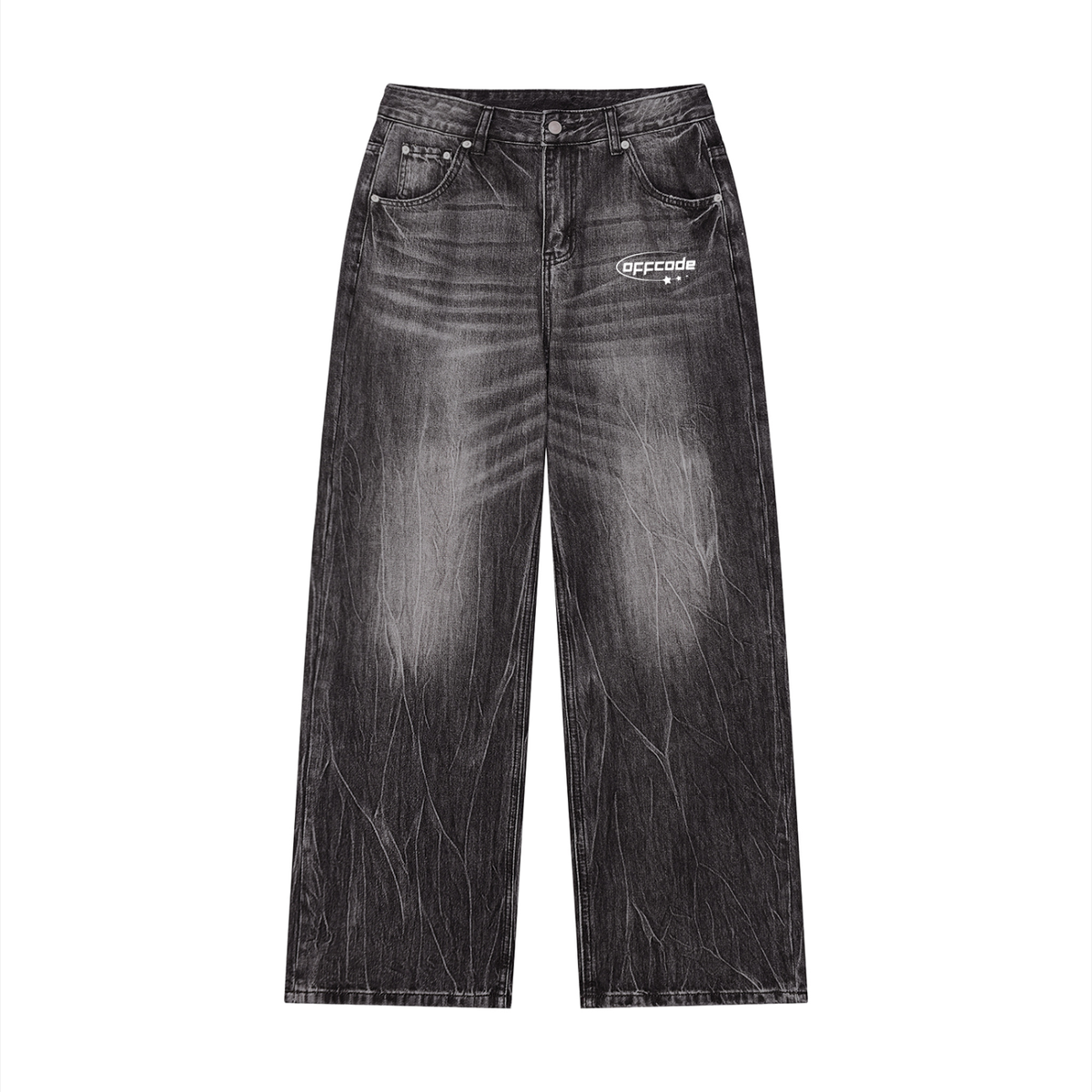 Men’s Vintage Wash Wide Leg Jeans