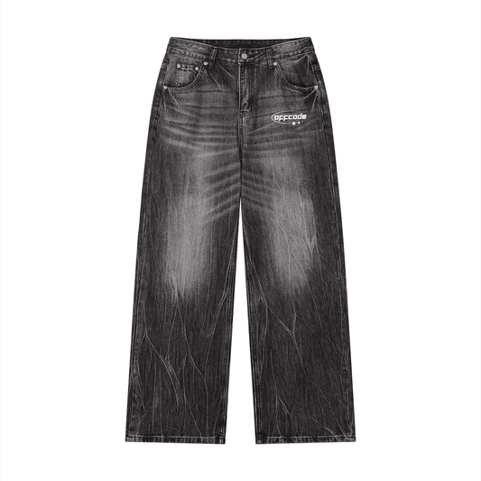 Men’s Vintage Wash Wide Leg Jeans