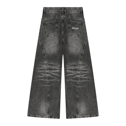 Women’s Vintage Wash Wide Leg Denim Jeans