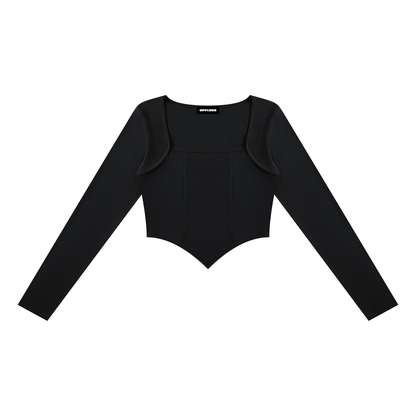 Women's Square Neck Cropped T-Shirt
