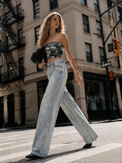 Camo Cropped Tube Top