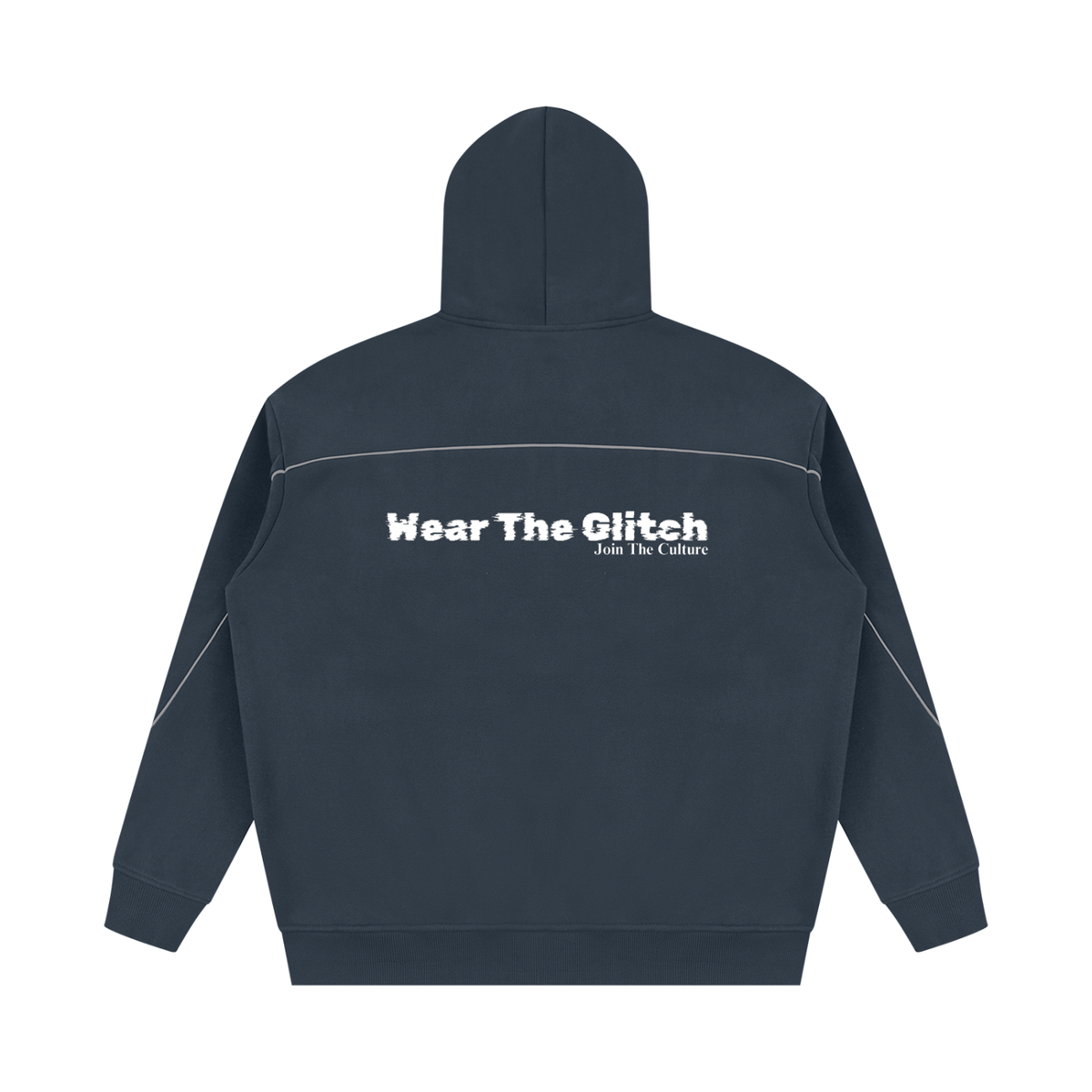 Unisex Oversized Piping Fleece Hoodie