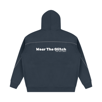 Unisex Oversized Piping Fleece Hoodie