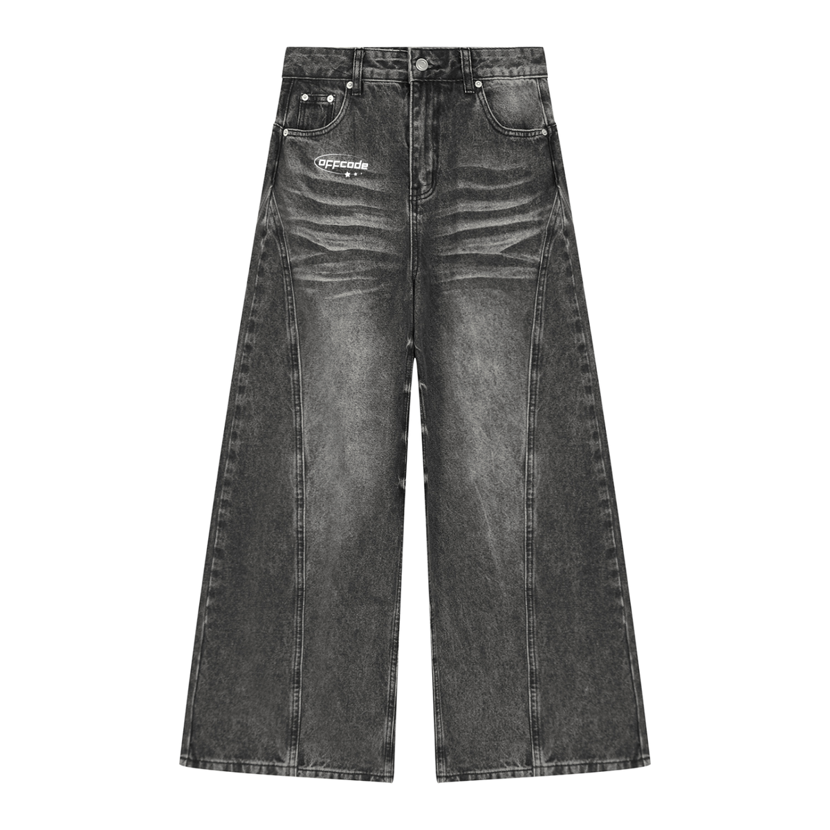 Women’s Vintage Wash Wide Leg Denim Jeans