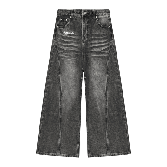 Women’s Vintage Wash Wide Leg Denim Jeans