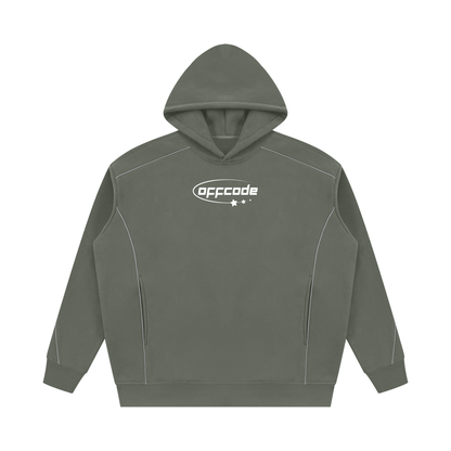 Unisex Oversized Piping Fleece Hoodie