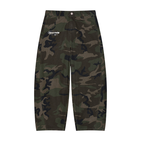 Men’s Camo Barrel Leg Cargo Pants