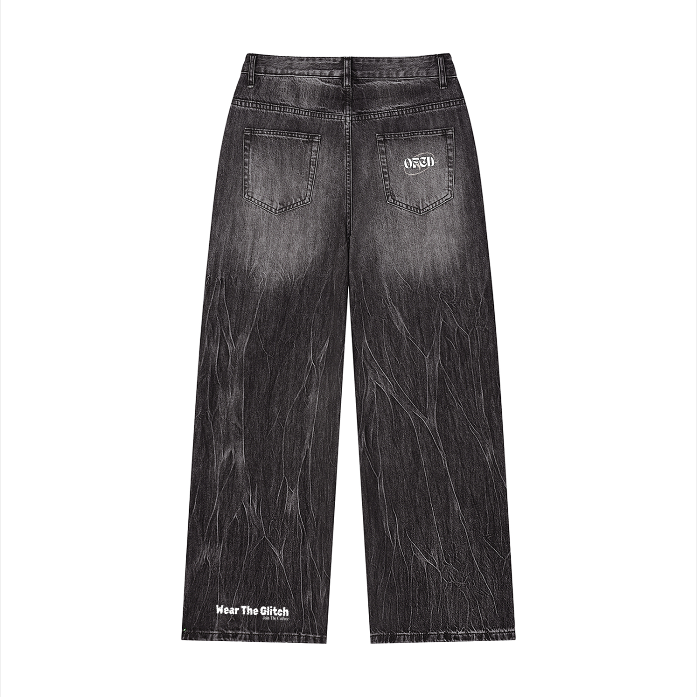 Men’s Vintage Wash Wide Leg Jeans